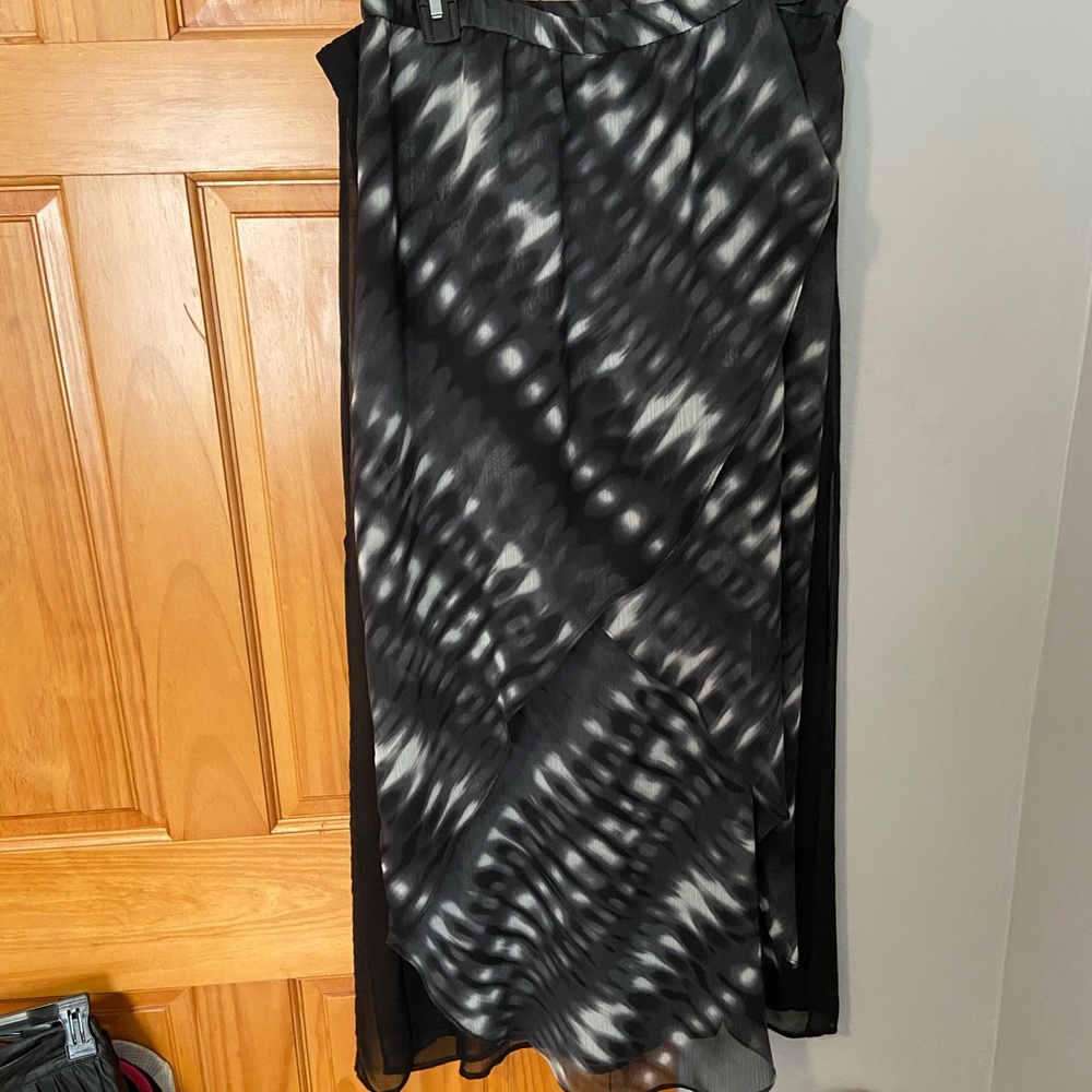 Sheer Maxi Skirt w Wrap in the Front & mini skirt